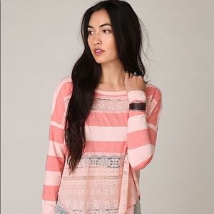 Free People // We The Free Lacey Stripes top